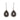 3.5ct Round Cut Pave Setting Black and White Diamond Drop Earrings