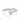 0.65 Ct Round Cut 4 Prong Set Bypass Moissanite Engagement Ring In White Gold