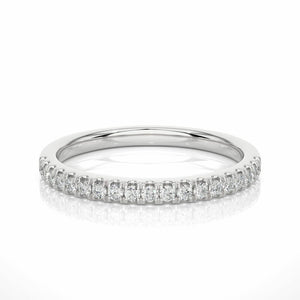 0.20 Carat Round Cut V Prong Setting Diamond Half Eternity Wedding Band
