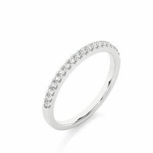 0.20 Carat Round Cut V Prong Setting Diamond Half Eternity Wedding Band