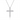 2 Carat Round Shaped Prong Set Moissanite Cross Pendant In White Gold