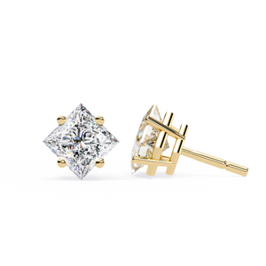 Princess Cut Lab Diamond Stud Earrings