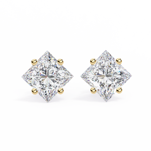 Princess Cut Lab Diamond Stud Earrings