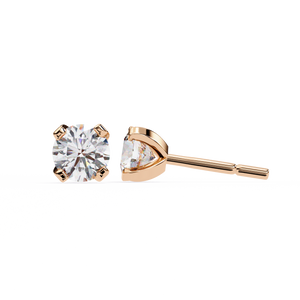 Round Lab Created Diamond Stud Earrings