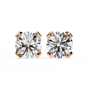 Round Lab Created Diamond Stud Earrings