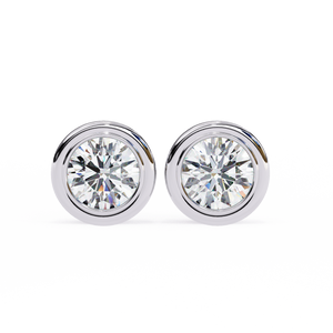 Round Solitaire Lab Diamond Earrings