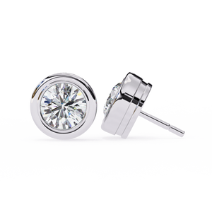 Round Solitaire Lab Diamond Earrings