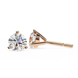 Round Brilliant Lab Diamond Stud Earrings