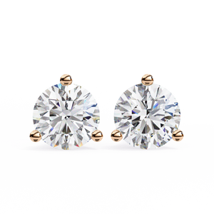 Round Brilliant Lab Diamond Stud Earrings
