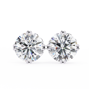 Filigree Lab Grown Diamond Stud Earrings