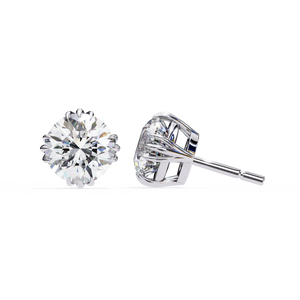 Round Cut Lab Diamond Earrings