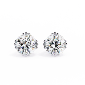 Round Cut Lab Diamond Earrings